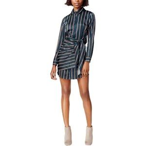 J.O.A. Tie Front Stripe Shirtdress